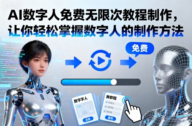 AI数字人免费无限次教程制作，让你轻松掌握数字人的制作方法 - 小满资源库